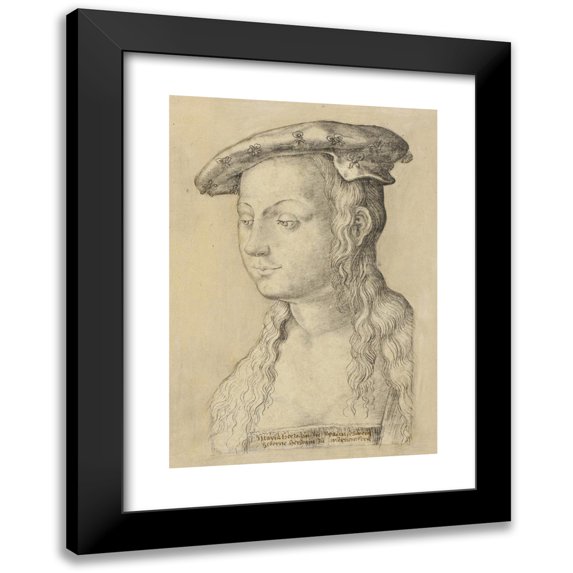 Christoph Schwarz 18x24 Black Modern Framed Museum Art Print Titled - Maria Duchess of Brunswick, Born Duchess of Wurttemburg