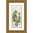 thumbnail image 1 of Christophe Huet 8x14 Gold Ornate Wood Frame and Double Matted Museum Art Print Titled - The Cold Meal in the Park (The Picnic in the Park) (About 1750), 1 of 4
