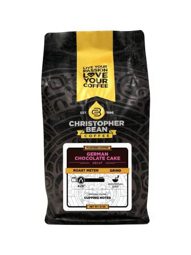 Christopher Bean Coffee German Chocolate Cake Flavored Coffee, (Decaf