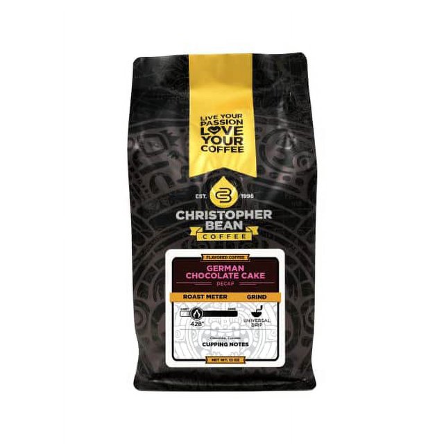 Christopher Bean Coffee German Chocolate Cake Flavored Coffee, (Decaf
