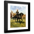 thumbnail image 1 of Christopher Clark 13x18 Black Modern Framed Museum Art Print Titled - H.M. King George V. on His Charger, Rupert, 1 of 5