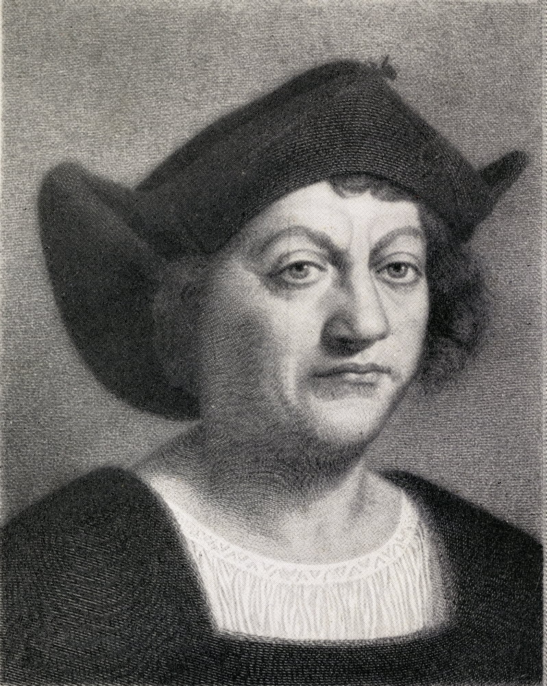 Christopher Columbus 1451-1506 Spanish Explorer Discoverer Of America Canvas Art - Ken Welsh  Design Pics (13 x 17)