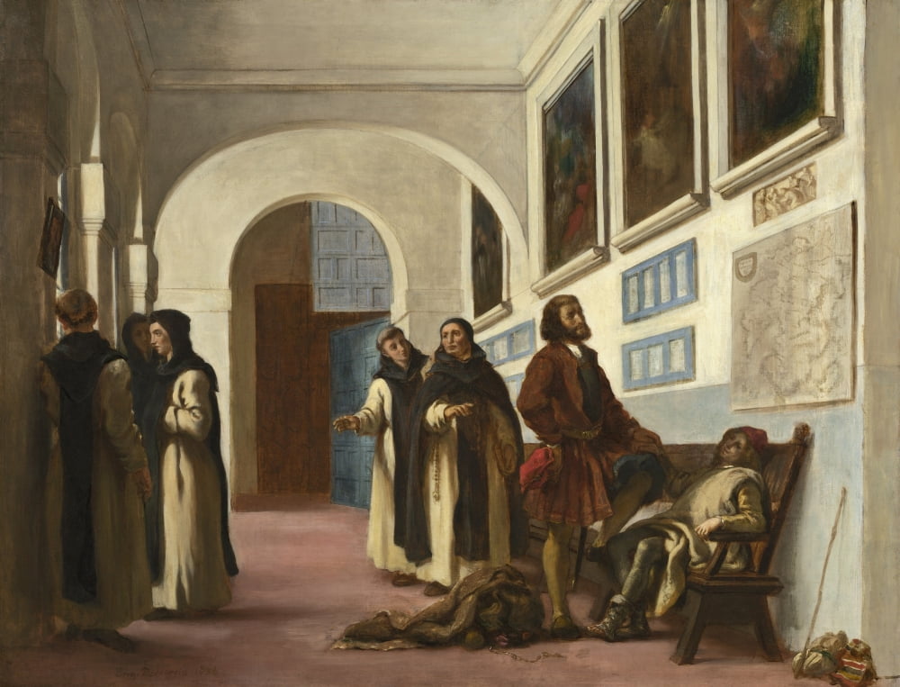 Christopher Columbus And His Son At La Rabida Canvas Art - (24 x 18)