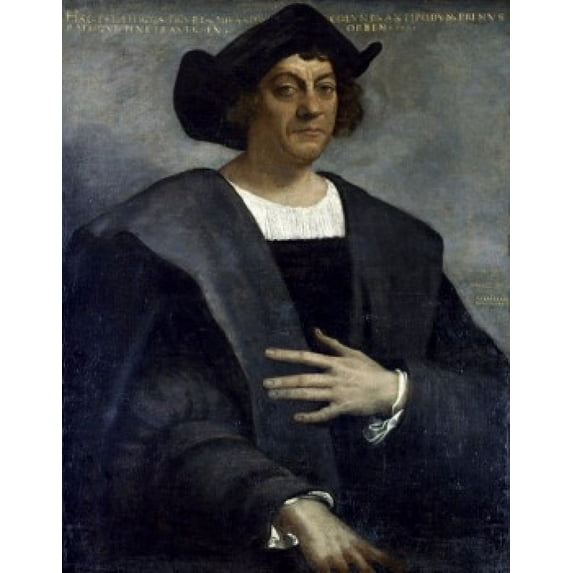 Christopher Columbus , Sebastiano del Piombo (1485-1547 Italian), Metropolitan Museum of Art, New York City Poster Print (18 x 24)