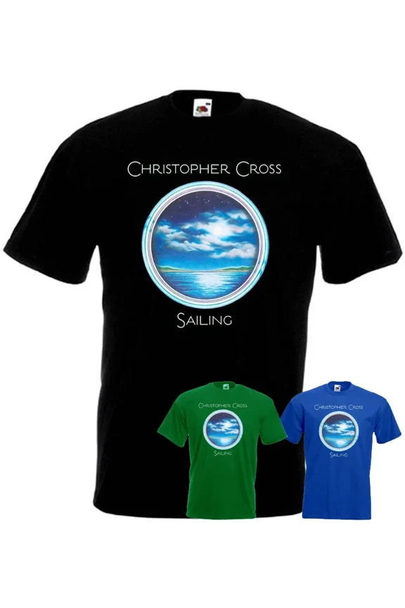 Christopher Cross Sailing v15 T shirt black blue green all sizes S-5XL