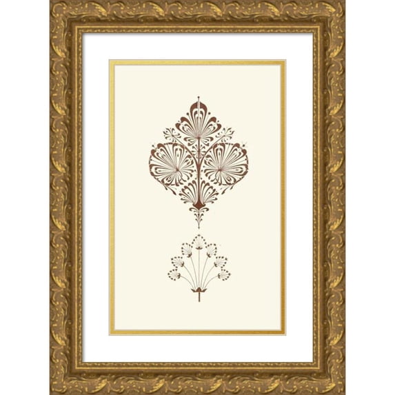 Christopher Dresser 16x24 Gold Ornate Framed and Double Matted Museum Art Print Titled - The Art of Decorative Design Pl07 (1862)