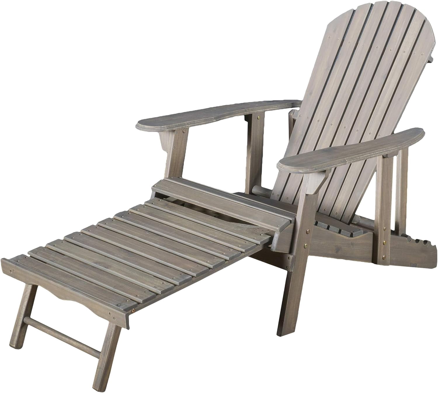 Christopher Home Hayle Reclining Wood Adirondack Chair With Footrest