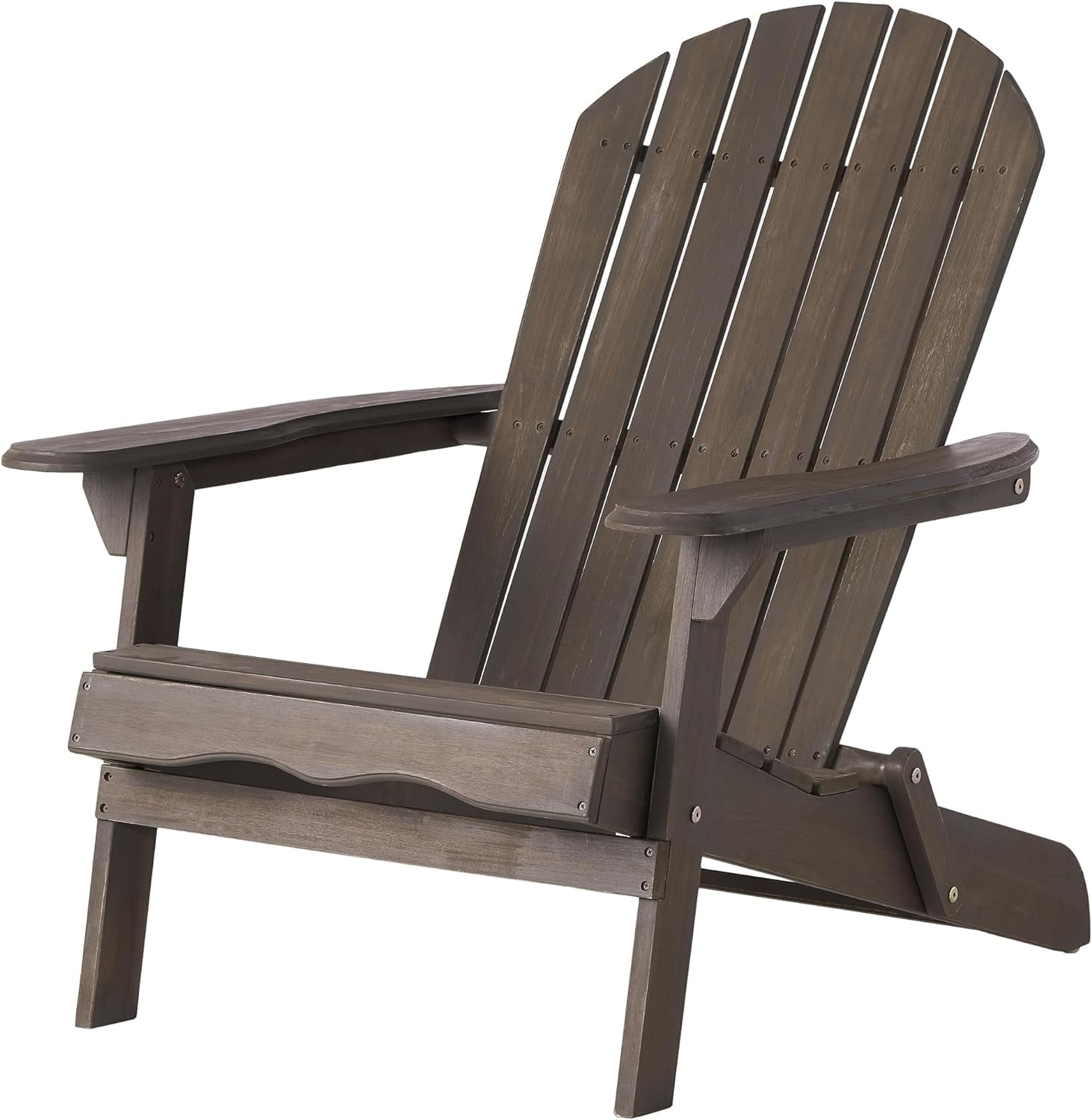 Christopher Home Milan Outdoor Rustic Acacia Wood Folding Adirondack