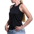thumbnail image 1 of Christopher J Apparel 850002846485 Womens Tencel Sport Tank Top, Black - Large, 1 of 1