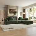 thumbnail image 1 of Christopher Knight Home 121" Compressed L-Shaped Modular Sectional Sofa, Deep Seat Foam Couch, Green, 1 of 12