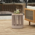 thumbnail image 1 of Christopher Knight Home 15" Round Side Table, Acacia Wood Top with Rope & Iron Base, Beige, 1 of 8