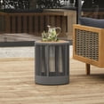 thumbnail image 1 of Christopher Knight Home 15" Round Side Table, Acacia Wood Top with Rope & Iron Base, Grey, 1 of 8