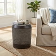thumbnail image 1 of Christopher Knight Home 18" Outdoor Simulated Braided Cord MGO Side Table with Vintage Trim, Dark Brown, 1 of 11