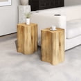 thumbnail image 1 of Christopher Knight Home 2-in-1 Irregular MGO End Table for Indoor Outdoor with Split Design, Natural Finish, 1 of 6