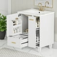 thumbnail image 1 of Christopher Knight Home 24" Bathroom Vanity with Sink, Soft-Close Door & Drawer, White, 1 of 9
