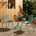 thumbnail image 1 of Christopher Knight Home 3-Piece Outdoor Bistro Set, Plastic Table & Chairs with Iron Legs, Sky Blue, 1 of 13