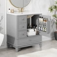 thumbnail image 1 of Christopher Knight Home 30" Bathroom Vanity with Ceramic Sink, Multifunctional Storage, Soft Close Door, Gray, 1 of 13
