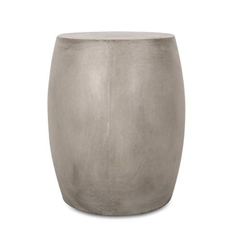 Light Gray Concrete Wind-Resistant Patio Side Table