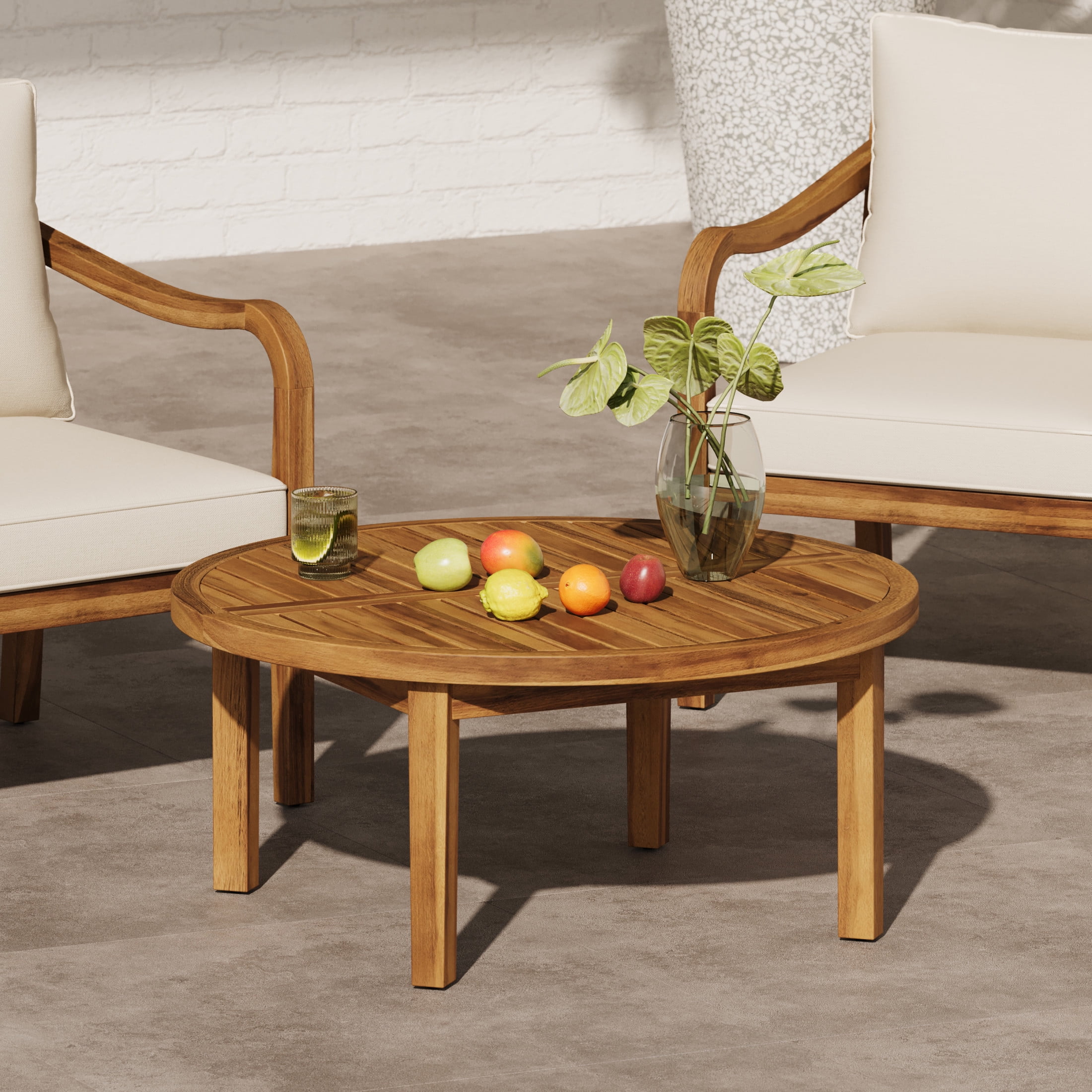 Teak Round Coffee Table