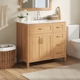 thumbnail image 1 of Christopher Knight Home 36" Bathroom Vanity with Sink, Drawers and Soft-Close Doors, Natural Wood, 1 of 16