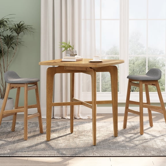 Christopher Knight Home 36"H Square Wooden Bar Table for Kitchen, Dining Room or Home Bar, Natural
