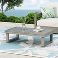 thumbnail image 1 of Christopher Knight Home 38.5" Outdoor Coffee Table, Light Gray Acacia Wood with Slatted Top and Rustic Design, 1 of 13