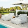 thumbnail image 1 of Christopher Knight Home 48" Outdoor Bean Bag Lounge Chair, Weather-Resistant Fabric, Light Gray. Set of 2, 1 of 8