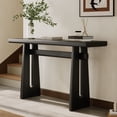 thumbnail image 1 of Christopher Knight Home 59.2" Elegant Console Table with Geometric Silhouette, MDF Wood Frame, Black, 1 of 10