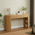 thumbnail image 1 of Christopher Knight Home 59.8" Retro Console Table, MDF Entryway Storage Table with 3 Drawers, Natural, 1 of 12