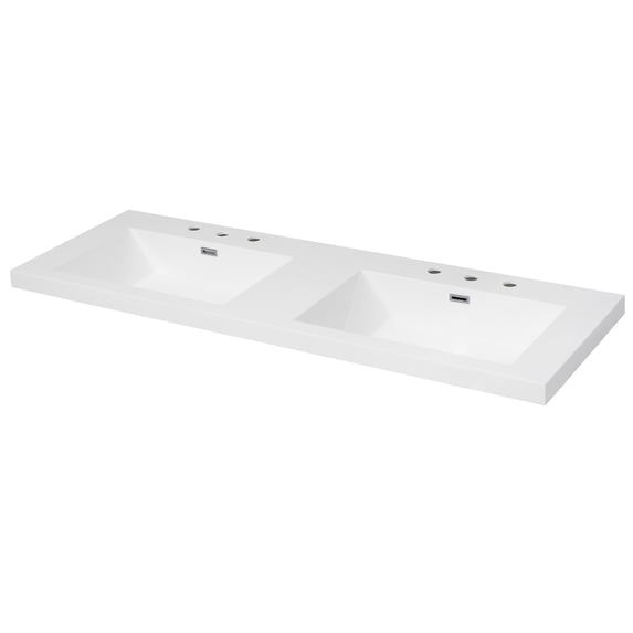 Christopher Knight Home 59" Resin Bathroom Vanity Top with Undermount ...