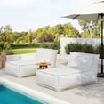 thumbnail image 1 of Christopher Knight Home 61" Outdoor Bean Bag Lounge Chair, Weather-Resistant Fabric, Light Gray, Set of 2, 1 of 10