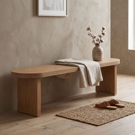 Christopher Knight Home 62.9" Indoor Dining Bench, 3-Person Wood Seating with Rectangular Legs