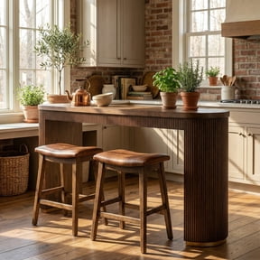 Christopher Knight Home 64" Counter Height Dining Table with Double Pedestal, Modern Pub Bar Table, Walnut