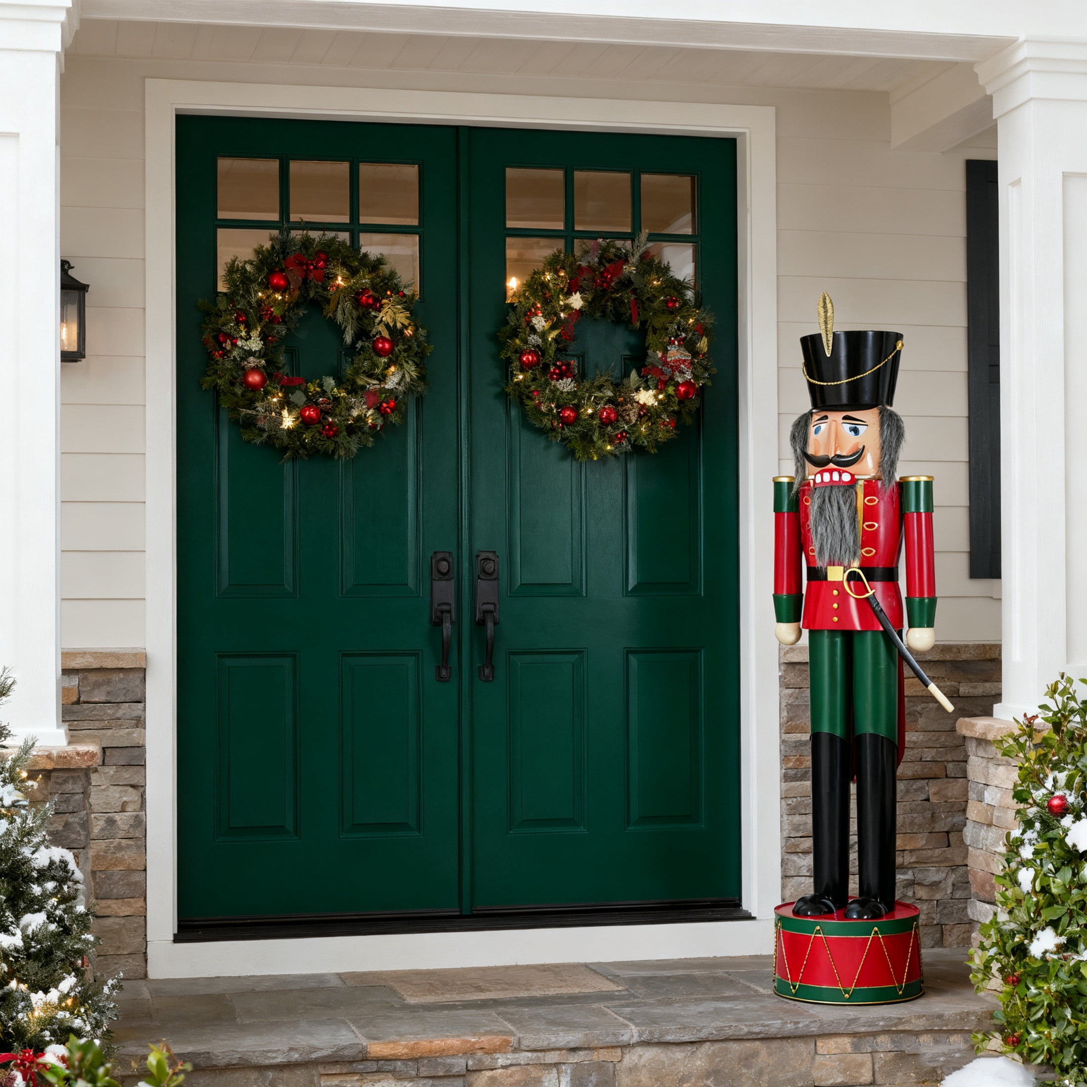 Christopher Knight Home 65.75" Classic Iron Nutcracker Holiday Decoration, Indoor Outdoor Festive Christmas Decor