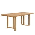 thumbnail image 1 of Christopher Knight Home 69" Modern Rectangular Dining Table, U-Shaped Trestle Base, Solid Wood, Seats 6, Natural, 1 of 6