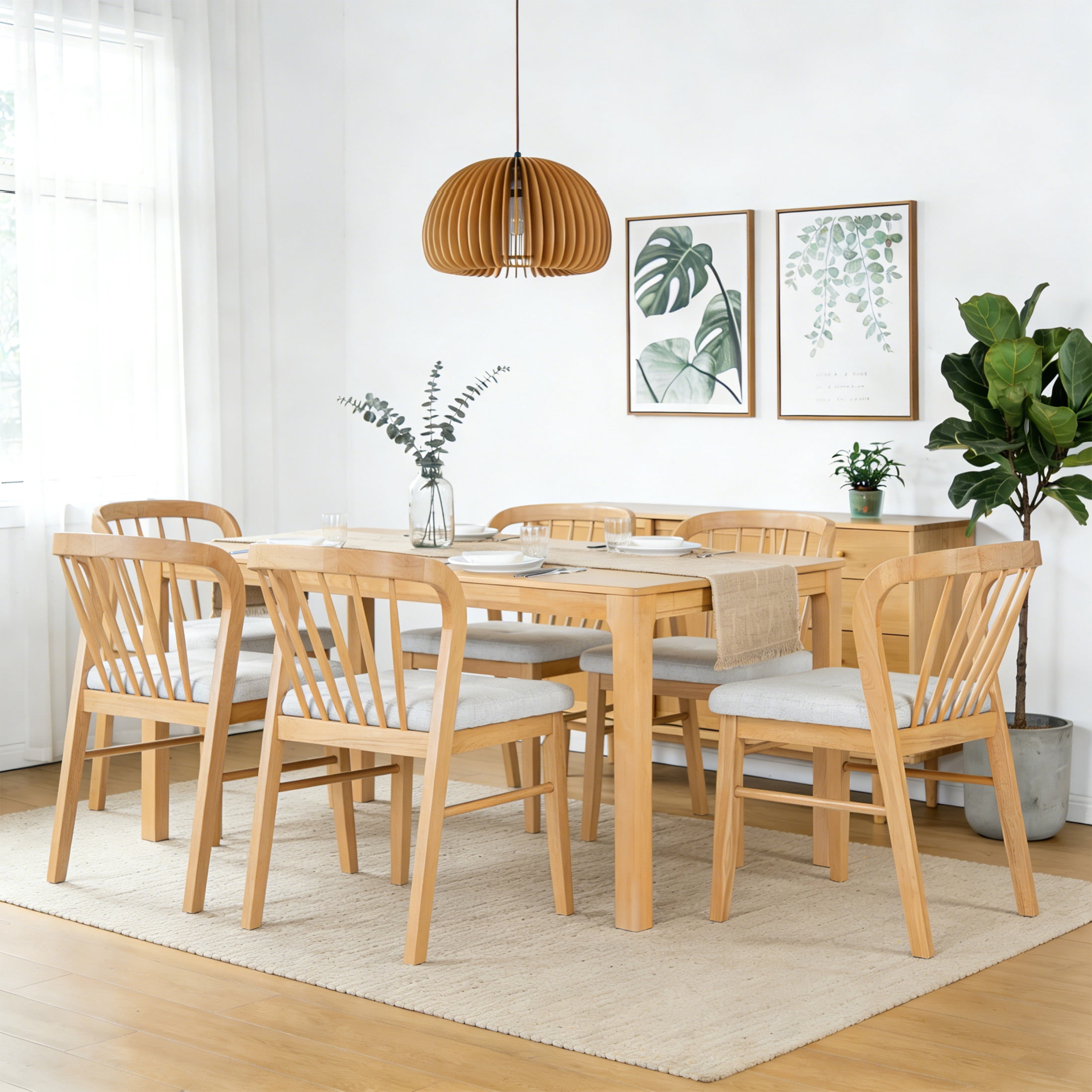 Christopher Knight Home 7-Piece Minimalist Modern Windsor-Style