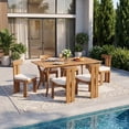 Rectangular Shape Dining Table Christopher Knight Home 7-Piece Outdoor Dining Set, 59