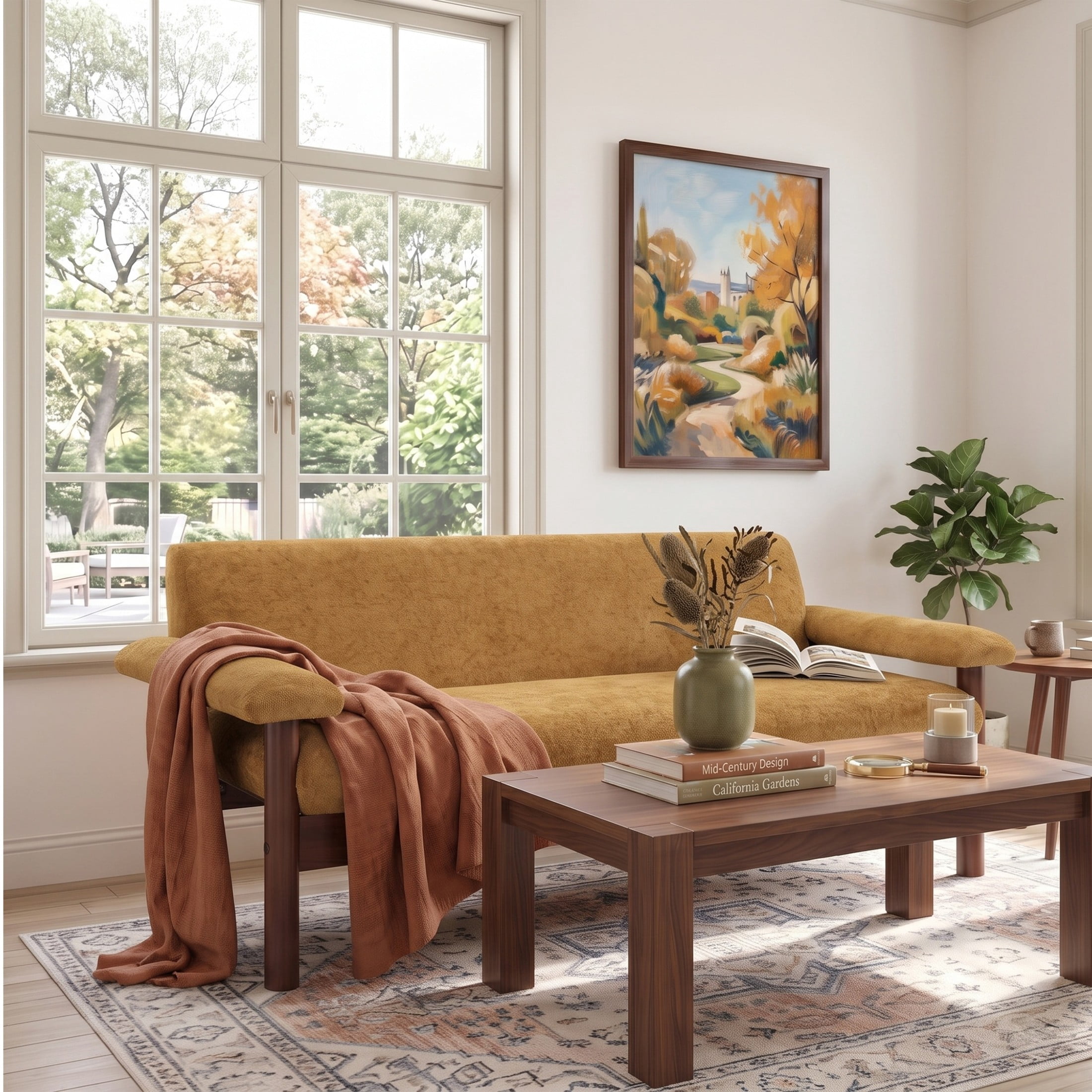 Christopher Knight Home 70" Modern Sofa, Chenille Upholstered Couch with Pillow Top Arms, Yellow