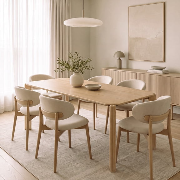 Christopher Knight Home 71" Mid-Century Modern Rectangular Dining Table for 4-6, Solid Wood, Natural