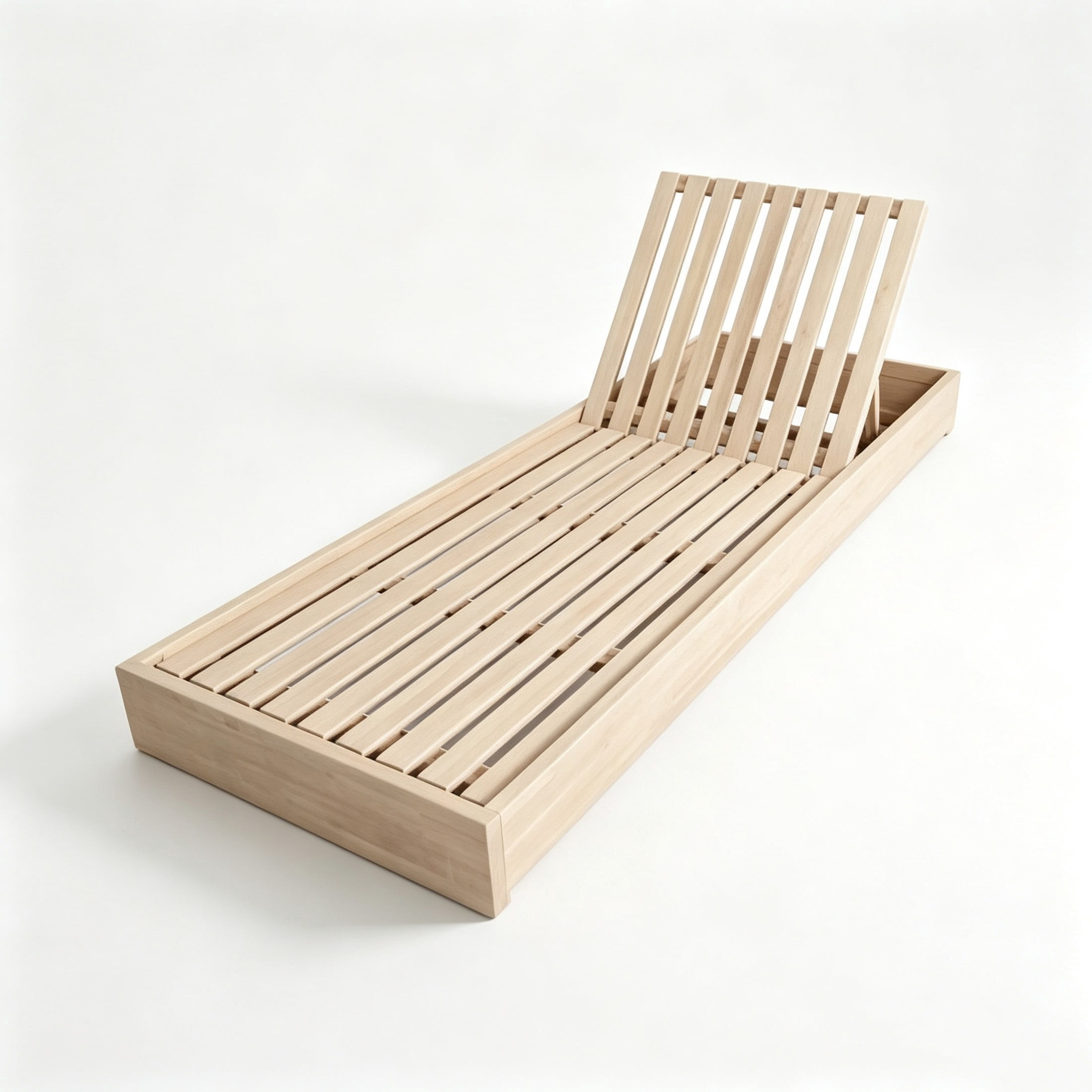Christopher Knight Home 79" Outdoor Acacia Wood Chaise Lounge Frame, 5-Position Adjustable, Sand