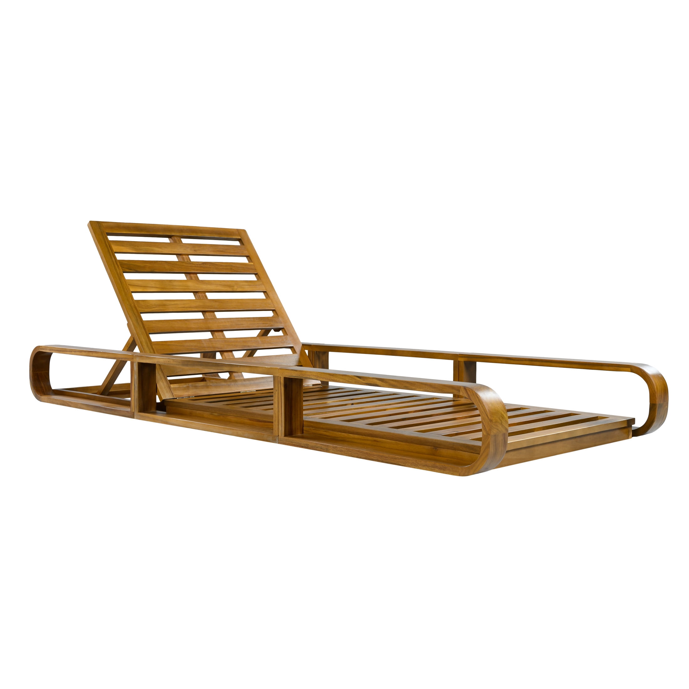 Christopher Knight Home 79" Outdoor Chaise Lounge Chair with 4-Position Adjustable Backrest, Teak