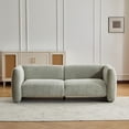 thumbnail image 1 of Christopher Knight Home 83" Modern Wave Design Sofa, 3 Seater Couch for Living Room & Apartment, Light Green, 1 of 10