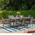 thumbnail image 1 of Christopher Knight Home Abbott Outdoor 7 Piece Wicker Dining Set by  - N/A Grey, 1 of 5