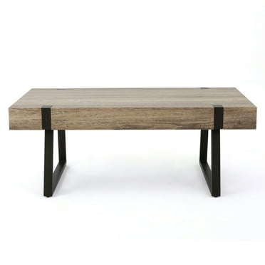 Christopher Knight Home Abitha Faux Wood Coffee Table, Canyon Grey, 23.60 in x 43.25 in x 16.75 in