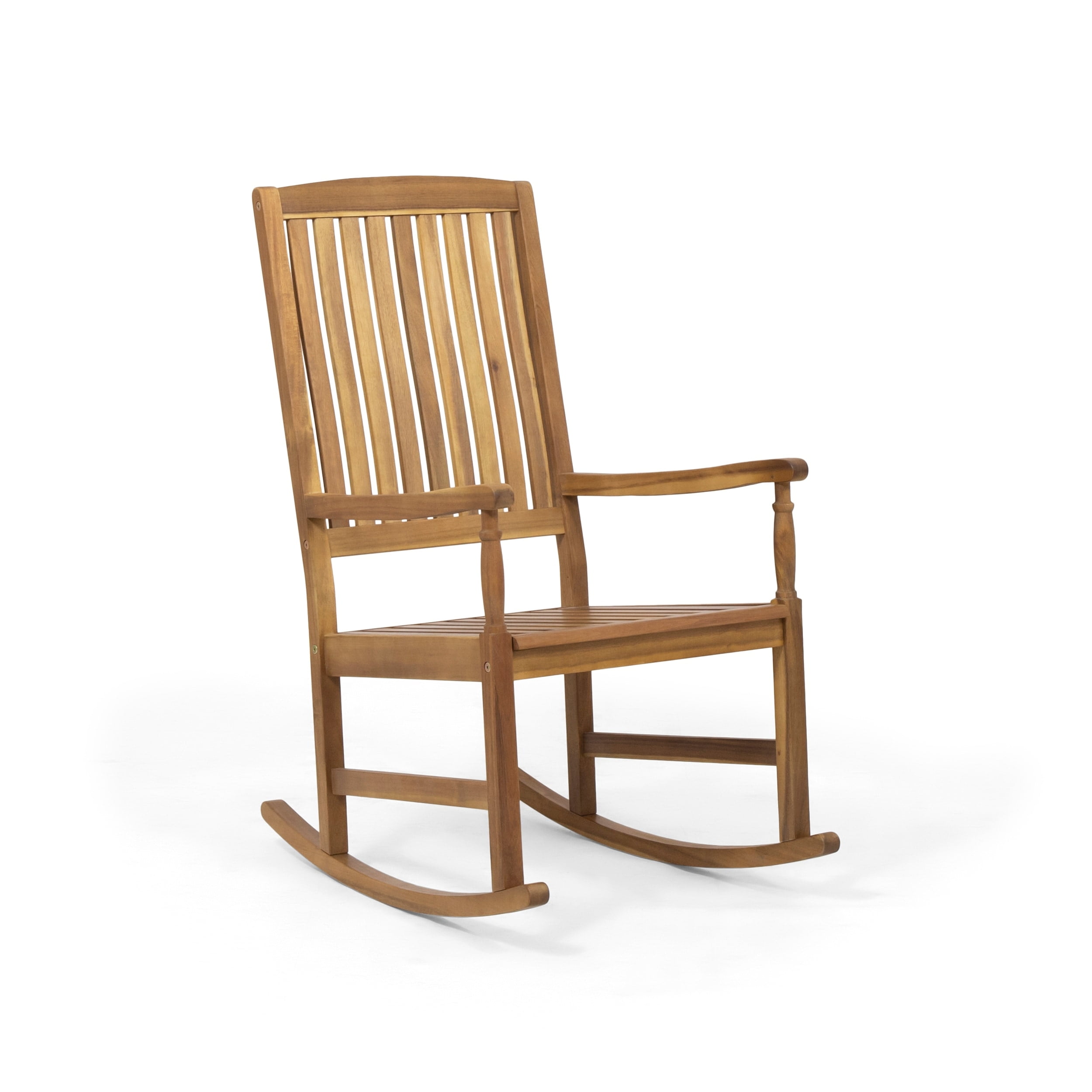 Teak Acacia Wood Outdoor Rocking Chair with Arms