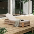 thumbnail image 1 of Christopher Knight Home Adjustable Outdoor Wood Chaise Lounge with Cushion, Rope Accent, Beige, 1 of 13