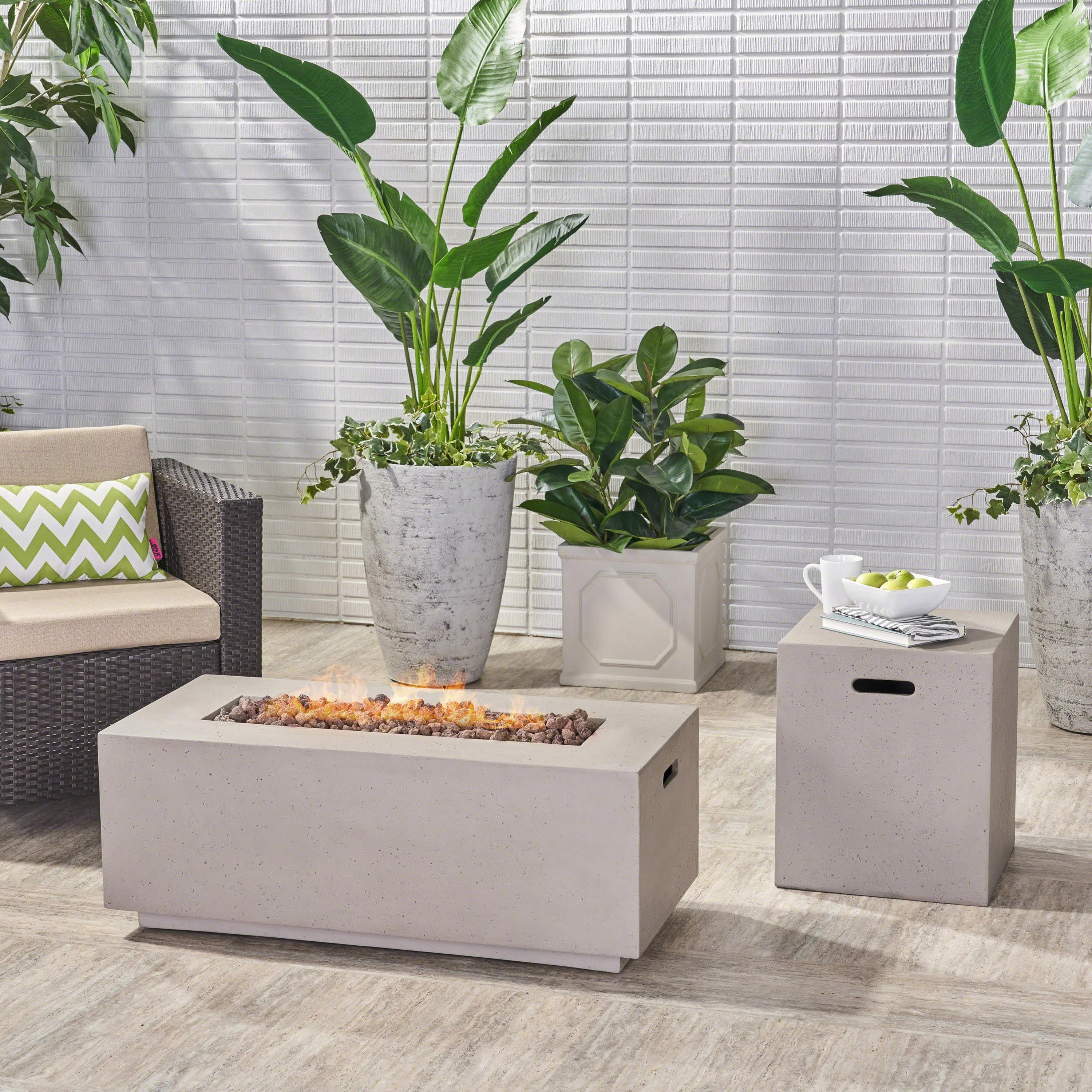 Natural Gas Fire Table Christopher Knight Home 317517 Wellington