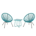 thumbnail image 1 of Christopher Knight Home Anson Outdoor Woven 3 Piece Chat Set by  Teal + Black, 1 of 5