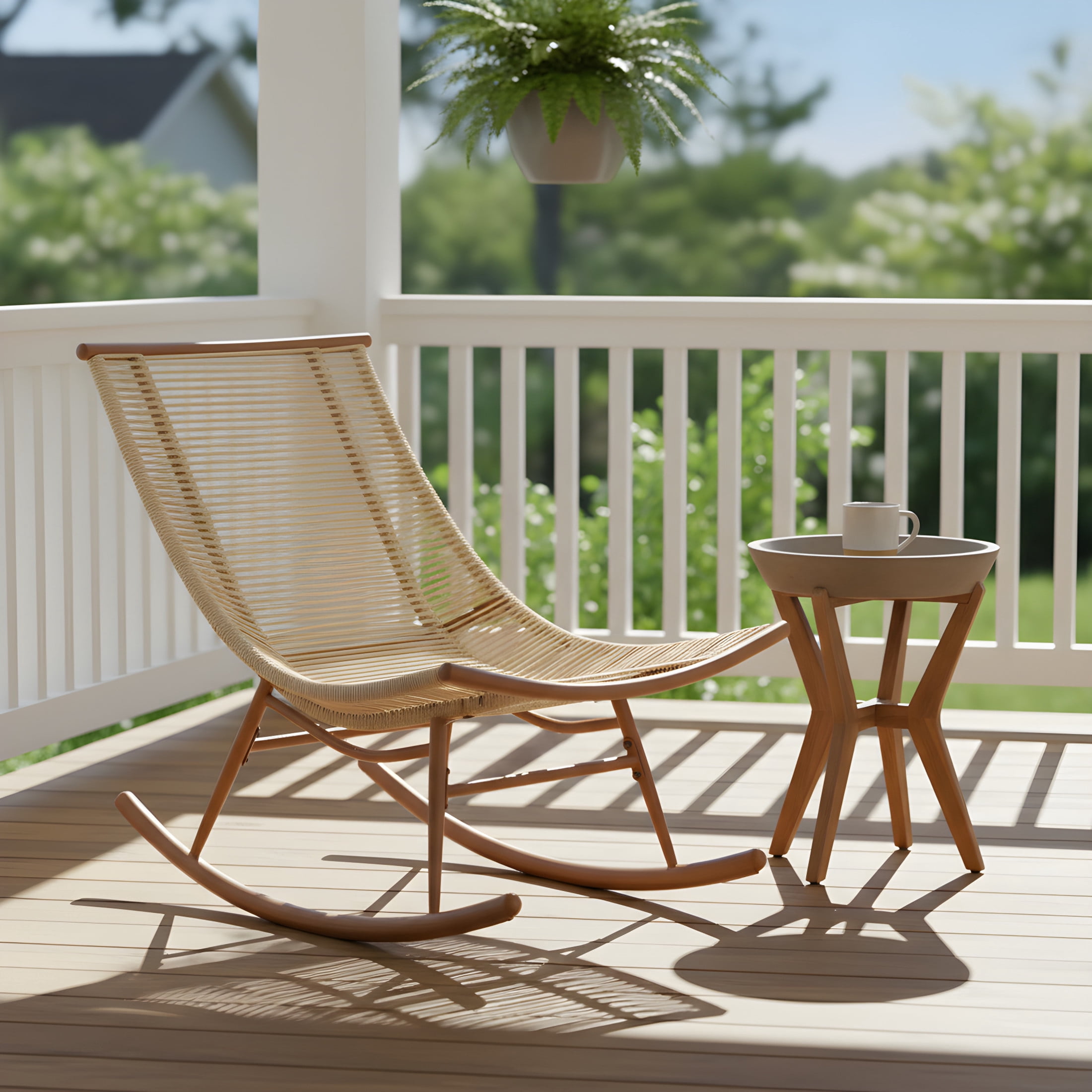 Arc Rocking Chair Christopher Knight Home Arc Rocking Chair and Side Table Set, Concrete ...