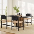 thumbnail image 1 of Christopher Knight Home Boho Dining Chairs, Rope Seat with Solid Wood Legs, Black, Set of 4, 1 of 10